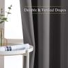 imageNICETOWN Grey Room Darkening Curtains Blackout 30 inch Curtains for Kitchen Grommet Solid Window Treatments Sound Reducing for Bedroom 2 Panels W37 x L30 2 Panels