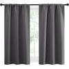 imageNICETOWN Grey Window Curtains for Bedroom  Home Decoration Thermal Insulated Rod Pocket Blackout Blinds amp Drapes for Small Windows Gray 2 Panels W34 x L54 Inch