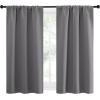 imageNICETOWN Grey Window Curtains for Bedroom  Home Decoration Thermal Insulated Rod Pocket Blackout Blinds amp Drapes for Small Windows Gray 2 Panels W34 x L54 Inch