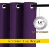 imageNICETOWN Insulated Curtains Blackout Draperies  Window Treatment Blackout CurtainsDrapes for BedroomLiving Room Window 63 inches Long 2 Panel Set Royal Purple