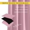 imageNICETOWN Long Crystal Pink Curtains for Patio  52 inches Wide x 108 inches Long 2 Panels Home Decoration Grommet Top Drapes Crystal Pink Bedroom Panels