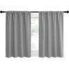 imageNICETOWN RV Blackout Curtains for Camper Windows Short Room Darkening Curtains for Kitchen Home Decoration Thermal Insulated Rod Pocket Drapes for Small Windows Silver Grey 2 Panels W42 x L36