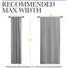 imageNICETOWN RV Blackout Curtains for Camper Windows Short Room Darkening Curtains for Kitchen Home Decoration Thermal Insulated Rod Pocket Drapes for Small Windows Silver Grey 2 Panels W42 x L36
