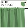 imageNICETOWN RV Bunk Curtains Froest Green 2 Panels W42 x L30 Inch Kitchen Window Curtains Over Sink Thermal Insulated Rod Pocket Blackout Blinds amp Drapes for Small Windows
