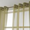 imageNICETOWN Sheer Window Curtain Panels  Ivory Eyelet Top Solid Voile for KitchenHotel 2 Pieces 54 Wide x 84inch LengthArmy Green