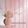 imageNICETOWN Sheer Window Curtain Panels  Ivory Eyelet Top Solid Voile for KitchenHotel 2 Pieces 54 Wide x 84inch LengthBaby Pink