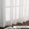 imageNICETOWN Sheer Window Curtain Panels  Ivory Eyelet Top Solid Voile for KitchenHotel 2 Pieces 54 Wide x 84inch LengthBeige