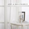 imageNICETOWN Sheer Window Curtain Panels  Ivory Eyelet Top Solid Voile for KitchenHotel 2 Pieces 54 Wide x 84inch LengthBeige