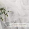 imageNICETOWN Sheer Window Curtain Panels  Ivory Eyelet Top Solid Voile for KitchenHotel 2 Pieces 54 Wide x 84inch LengthBeige