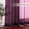 imageNICETOWN Sheer Window Curtain Panels  Ivory Eyelet Top Solid Voile for KitchenHotel 2 Pieces 54 Wide x 84inch LengthBurgundy Red