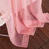 imageNICETOWN Sheer Window Curtain Panels  Ivory Eyelet Top Solid Voile for KitchenHotel 2 Pieces 54 Wide x 84inch LengthCoral