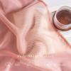 imageNICETOWN Sheer Window Curtain Panels  Ivory Eyelet Top Solid Voile for KitchenHotel 2 Pieces 54 Wide x 84inch LengthCoral Pink