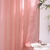 imageNICETOWN Sheer Window Curtain Panels  Ivory Eyelet Top Solid Voile for KitchenHotel 2 Pieces 54 Wide x 84inch LengthCoral Pink