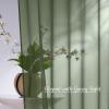 imageNICETOWN Sheer Window Curtain Panels  Ivory Eyelet Top Solid Voile for KitchenHotel 2 Pieces 54 Wide x 84inch LengthForest Green