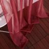 imageNICETOWN Sheer Window Curtain Panels  Ivory Eyelet Top Solid Voile for KitchenHotel 2 Pieces 54 Wide x 84inch LengthHaute Red