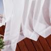 imageNICETOWN Sheer Window Curtain Panels  Ivory Eyelet Top Solid Voile for KitchenHotel 2 Pieces 54 Wide x 84inch LengthIvory