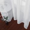 imageNICETOWN Sheer Window Curtain Panels  Ivory Eyelet Top Solid Voile for KitchenHotel 2 Pieces 54 Wide x 84inch LengthLight Gray