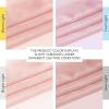 imageNICETOWN Sheer Window Curtain Panels  Ivory Eyelet Top Solid Voile for KitchenHotel 2 Pieces 54 Wide x 84inch LengthLight Pink