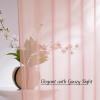 imageNICETOWN Sheer Window Curtain Panels  Ivory Eyelet Top Solid Voile for KitchenHotel 2 Pieces 54 Wide x 84inch LengthLight Pink