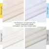 imageNICETOWN Sheer Window Curtain Panels  Ivory Eyelet Top Solid Voile for KitchenHotel 2 Pieces 54 Wide x 84inch LengthNatural