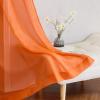 imageNICETOWN Sheer Window Curtain Panels  Ivory Eyelet Top Solid Voile for KitchenHotel 2 Pieces 54 Wide x 84inch LengthOrange