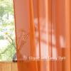 imageNICETOWN Sheer Window Curtain Panels  Ivory Eyelet Top Solid Voile for KitchenHotel 2 Pieces 54 Wide x 84inch LengthOrange