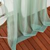 imageNICETOWN Sheer Window Curtain Panels  Ivory Eyelet Top Solid Voile for KitchenHotel 2 Pieces 54 Wide x 84inch LengthSage Green