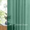 imageNICETOWN Sheer Window Curtain Panels  Ivory Eyelet Top Solid Voile for KitchenHotel 2 Pieces 54 Wide x 84inch LengthSante Green