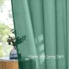 imageNICETOWN Sheer Window Curtain Panels  Ivory Eyelet Top Solid Voile for KitchenHotel 2 Pieces 54 Wide x 84inch LengthSante Green