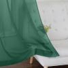imageNICETOWN Sheer Window Curtain Panels  Ivory Eyelet Top Solid Voile for KitchenHotel 2 Pieces 54 Wide x 84inch LengthSante Green