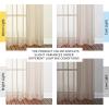 imageNICETOWN Sheer Window Curtain Panels  Ivory Eyelet Top Solid Voile for KitchenHotel 2 Pieces 54 Wide x 84inch LengthTaupe