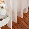 imageNICETOWN Sheer Window Curtain Panels  Ivory Eyelet Top Solid Voile for KitchenHotel 2 Pieces 54 Wide x 84inch LengthTaupe