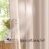 imageNICETOWN Sheer Window Curtain Panels  Ivory Eyelet Top Solid Voile for KitchenHotel 2 Pieces 54 Wide x 84inch LengthTaupe