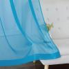 imageNICETOWN Sheer Window Curtain Panels  Ivory Eyelet Top Solid Voile for KitchenHotel 2 Pieces 54 Wide x 84inch LengthTeal