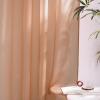 imageNICETOWN Sheer Window Curtain Panels  Ivory Eyelet Top Solid Voile for KitchenHotel 2 Pieces 54 Wide x 84inch LengthTerracotta