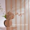 imageNICETOWN Sheer Window Curtain Panels  Ivory Eyelet Top Solid Voile for KitchenHotel 2 Pieces 54 Wide x 84inch LengthTerracotta