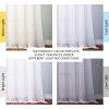 imageNICETOWN Sheer Window Curtain Panels  Ivory Eyelet Top Solid Voile for KitchenHotel 2 Pieces 54 Wide x 84inch LengthWhite