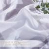 imageNICETOWN Sheer Window Curtain Panels  Ivory Eyelet Top Solid Voile for KitchenHotel 2 Pieces 54 Wide x 84inch LengthWhite