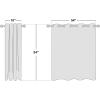 imageNICETOWN Sheer Window Curtain Panels  Ivory Eyelet Top Solid Voile for KitchenHotel 2 Pieces 54 Wide x 84inch LengthWhite
