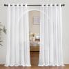 imageNICETOWN Sheer Window Curtain Panels  Ivory Eyelet Top Solid Voile for KitchenHotel 2 Pieces 54 Wide x 84inch LengthWhite