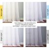 imageNICETOWN Sheer Window Curtain Panels  Ivory Eyelet Top Solid Voile for KitchenHotel 2 Pieces 54 Wide x 84inch LengthWhite