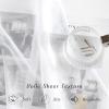 imageNICETOWN Sheer Window Curtain Panels  Ivory Eyelet Top Solid Voile for KitchenHotel 2 Pieces 54 Wide x 84inch LengthWhite
