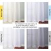imageNICETOWN Sheer Window Curtain Panels  Ivory Eyelet Top Solid Voile for KitchenHotel 2 Pieces 54 Wide x 84inch LengthWhite