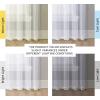 imageNICETOWN Sheer Window Curtain Panels  Ivory Eyelet Top Solid Voile for KitchenHotel 2 Pieces 54 Wide x 84inch LengthWhite