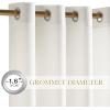 imageNICETOWN Short Sheer Curtains 36 inches Long Privacy Non See Through Drapes for Kitchen 2 Panels Light Filtering Grommet Top Semi Sheer Curtains for Bathroom Office 52 W x 63 L WhiteIvory White