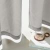 imageNICETOWN Short Sheer Curtains 36 inches Long Privacy Non See Through Drapes for Kitchen 2 Panels Light Filtering Grommet Top Semi Sheer Curtains for Bathroom Office 52 W x 63 L WhiteSilver Grey