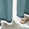 imageNICETOWN Short Sheer Curtains 36 inches Long Privacy Non See Through Drapes for Kitchen 2 Panels Light Filtering Grommet Top Semi Sheer Curtains for Bathroom Office 52 W x 63 L WhiteTurquoise
