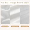 imageNICETOWN Short Sheer Curtains 36 inches Long Privacy Non See Through Drapes for Kitchen 2 Panels Light Filtering Grommet Top Semi Sheer Curtains for Bathroom Office 52 W x 63 L WhiteWhite