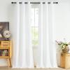 imageNICETOWN Short Sheer Curtains 36 inches Long Privacy Non See Through Drapes for Kitchen 2 Panels Light Filtering Grommet Top Semi Sheer Curtains for Bathroom Office 52 W x 63 L WhiteWhite