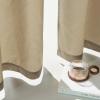 imageNICETOWN Short Sheer Curtains 36 inches Long Privacy Non See Through Drapes for Kitchen 2 Panels Light Filtering Grommet Top Semi Sheer Curtains for Bathroom Office 52 W x 63 L WhiteKhaki